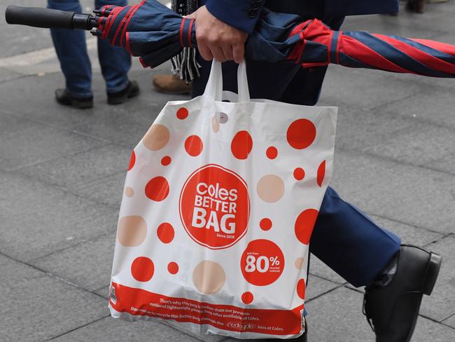 Coles have changed their stance on the plastic bag ban numerous times. Picture: AAP