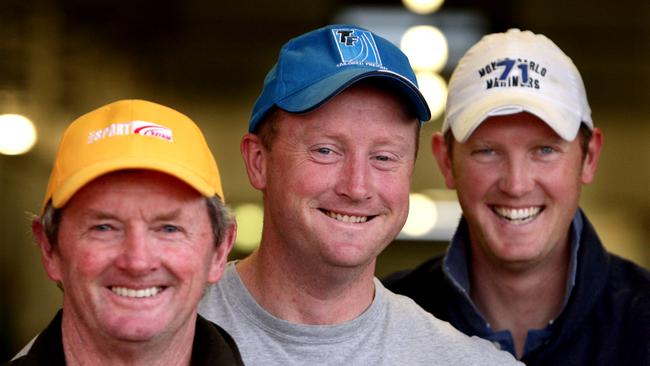 Hall of Fame trainer John Hawkes with sons Wayne and Michael enjoyed a big weekend with Chautauqua’s success in Hong Kong on Sunday.