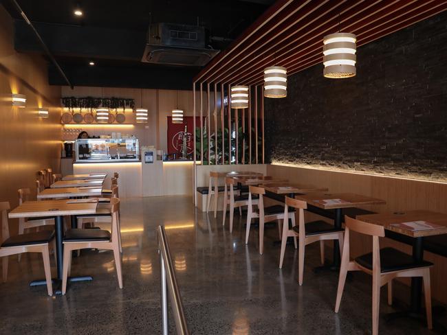 The smart interior of Pot Sticker Dumpling’s new Moonah restaurant. Picture: MIREILLE MERLET