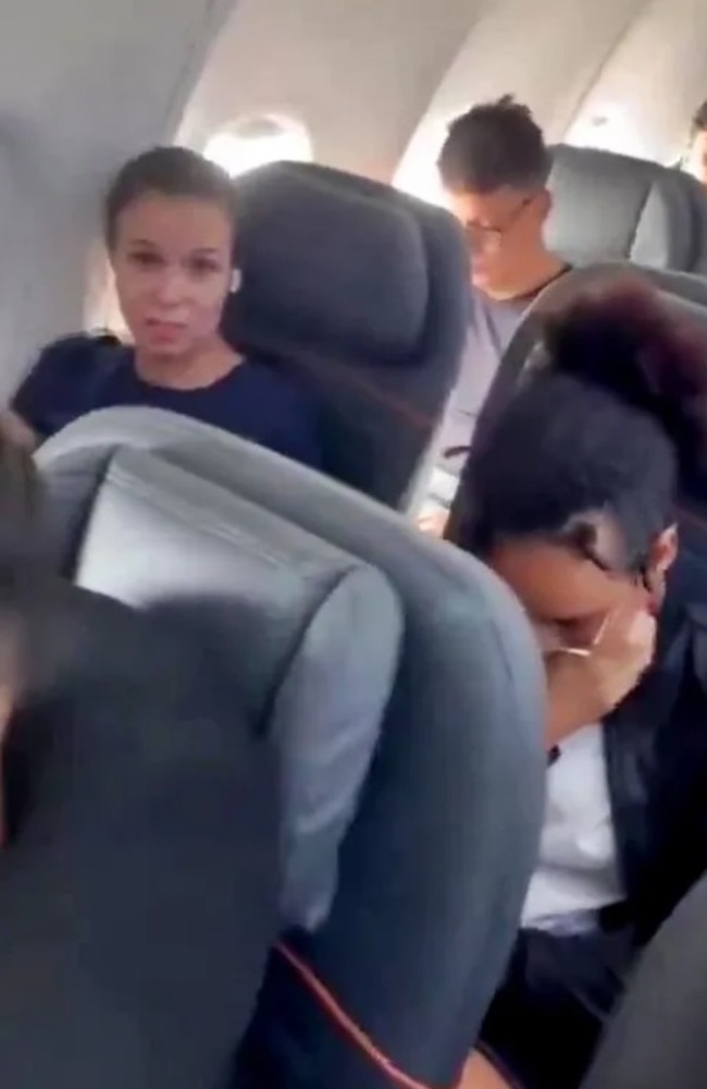 She was slammed after refusing to give up her seat to a child. Picture: Jam Press