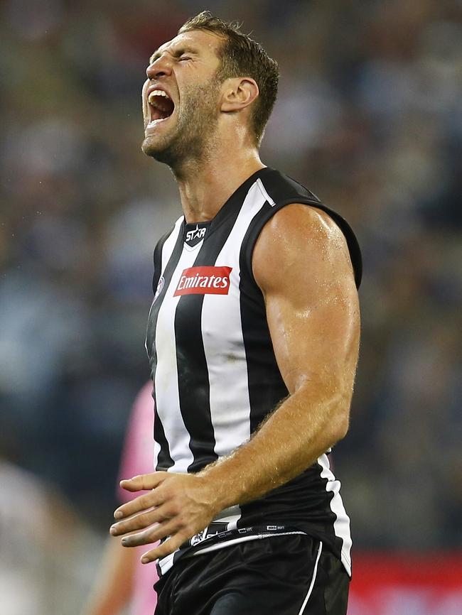 Travis Cloke in action for Collingwood. Picture: Michael Klein