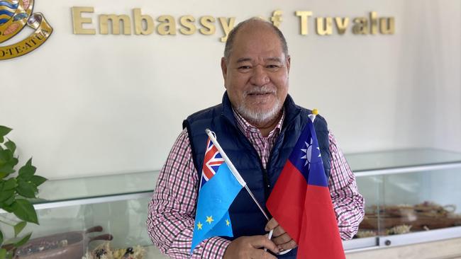 Tuvalu’s ambassador to Taiwan, Bikenibeu Paeniu. Picture: Will Glasgow