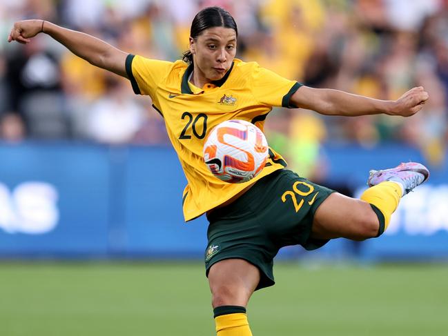 Sam Kerr will be the face of the World Cup in Australia. Picture: Brendon Thorne/Getty Images