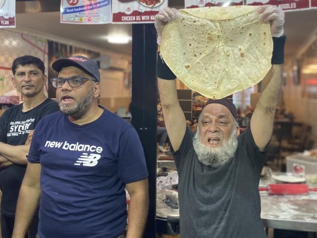 Owner of Nawabz stall, Zaffer Mohammad (pictured left) at the Ramadan Night Markets. Picture: Kirsten Jelinek.