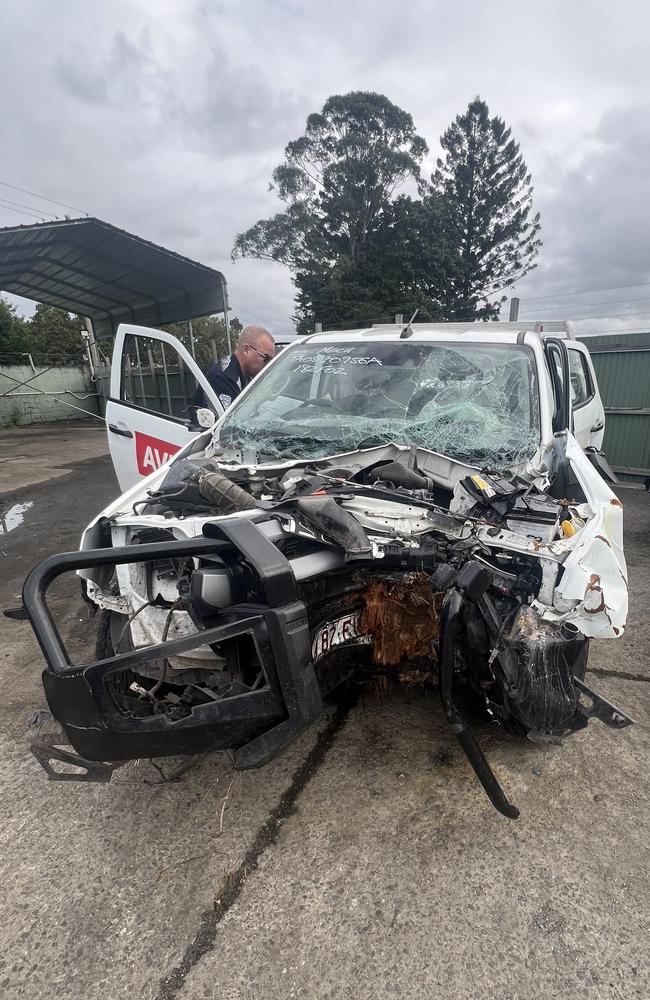 The car from the Lake Cooroibah Road crash. Picture - contributed.