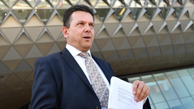 SA Best leader Nick Xenophon at the SAHMRI, where he pushed a $5m plan to treat rare cancers in Adelaide. Picture: AAP / David Mariuz