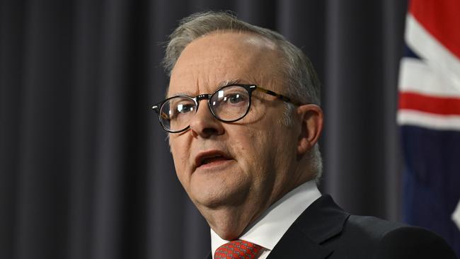 Anthony Albanese says Hamas has no role in post-conflict Gaza. Picture: NewsWire / Martin Ollman