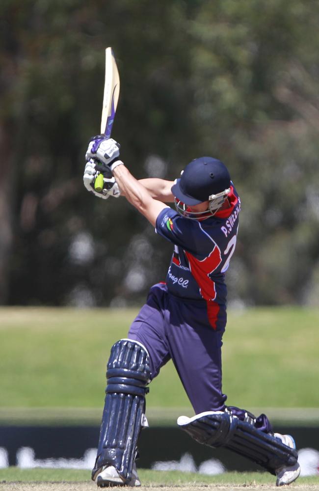 Peter Sweeney hitting out for the Panthers.