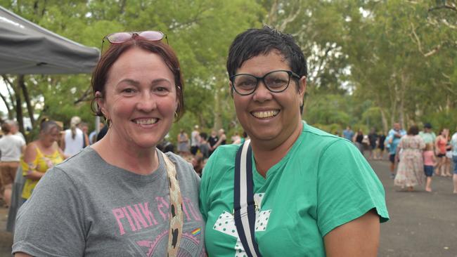 Karen and Jocelyn at the Great Australian Bites Australia Day event 2023. Picture: Chloe Cufflin.