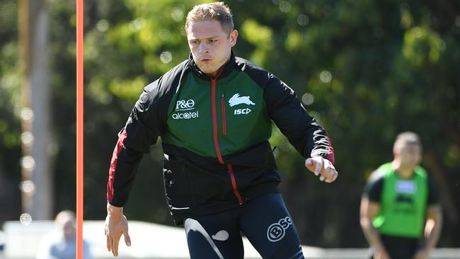 George Burgess during a training session for the Rabbitohs in 2019.