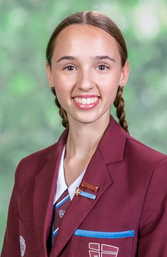 Charlotte Kochanek, John Paul College 2024 high achiever. Picture: Contributed