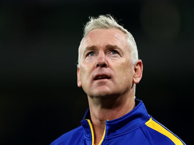 Adam Simpson is under intense pressure to keep his job as Eagles coach. Picture: Quinn Rooney/Getty Images.
