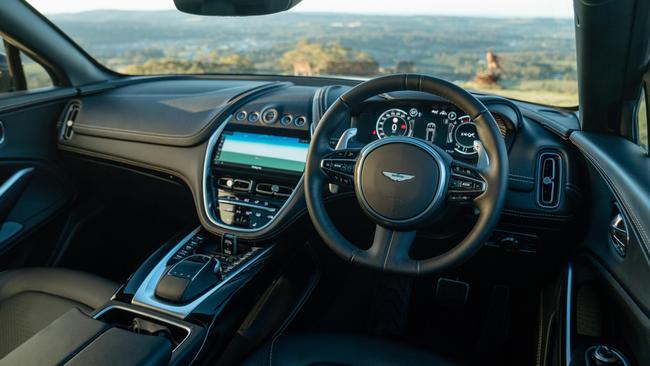 Plush leather surfaces cover the cabin.