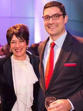 Ghislaine Maxwell and her ‘mystery husband’, tech CEO Scott Borgerson. Picture: Arctic Circle Assembly