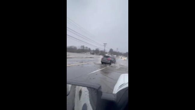 Drivers Splash Through Flooded Roads in Portland, Maine | news.com.au ...