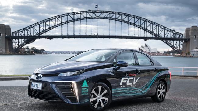 The Toyota Mirai in Sydney. Pic: Supplied.