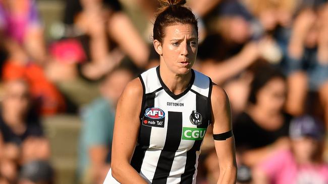 Stephanie Chiocci and the Magpies are winless in the AFLW. Picture: Getty Images 