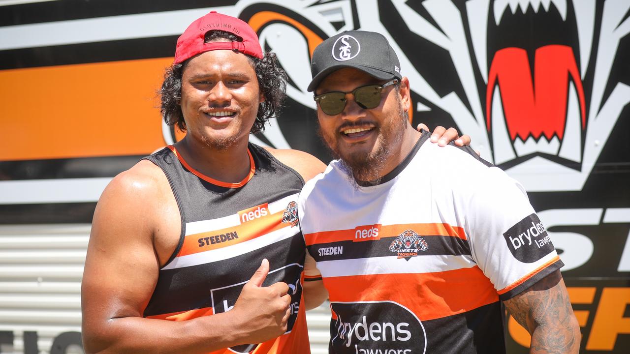 Luciano and Joey Leilua have had mixed success at Wests Tigers.