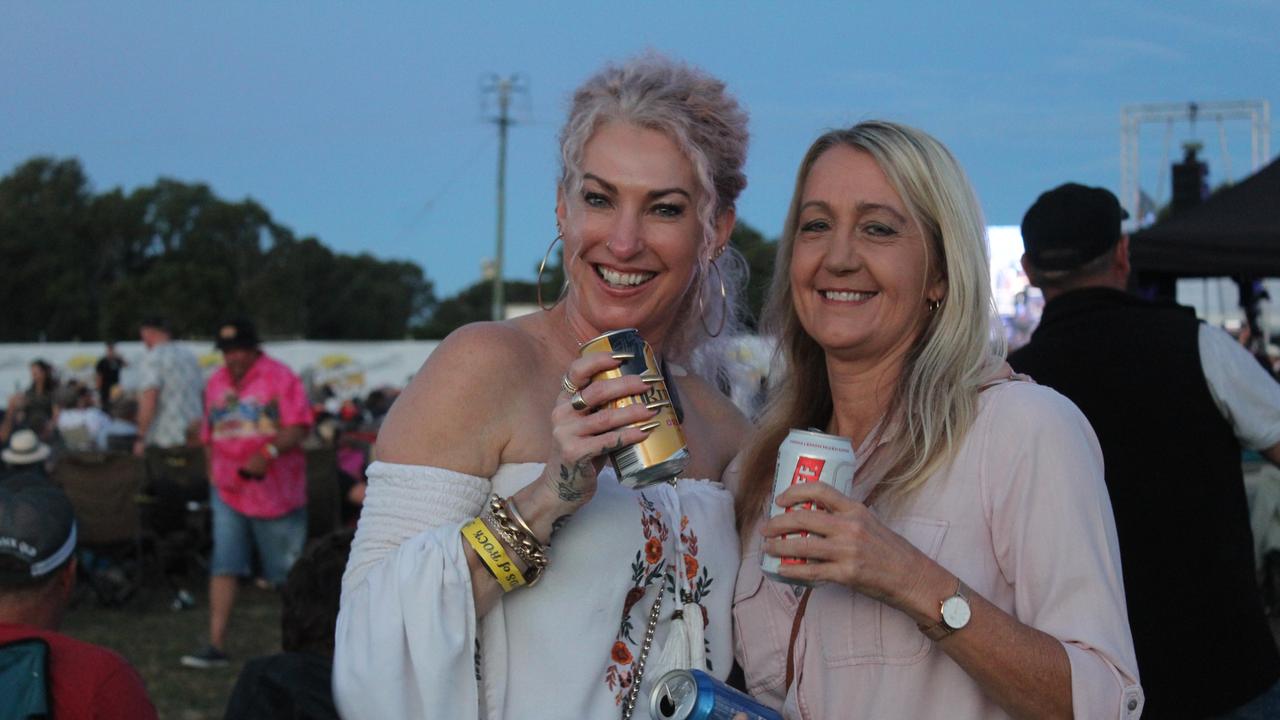 SOUNDS OF ROCK: Lisa Jensen and Kathy Zunker enjoying the festival.