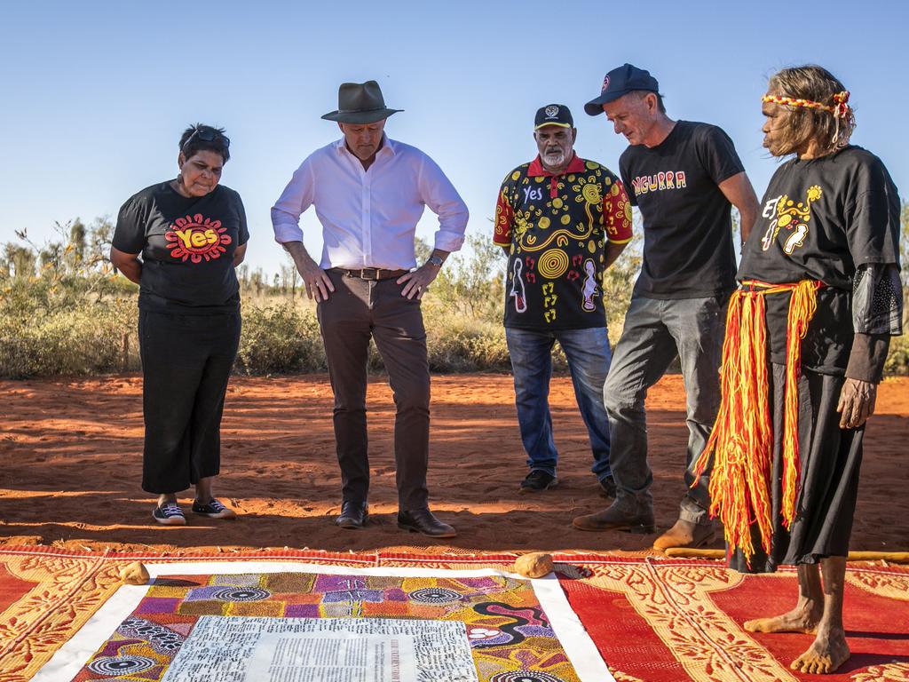 The notion of the Voice comes from the Uluru Statement from the Heart. Picture: AFP