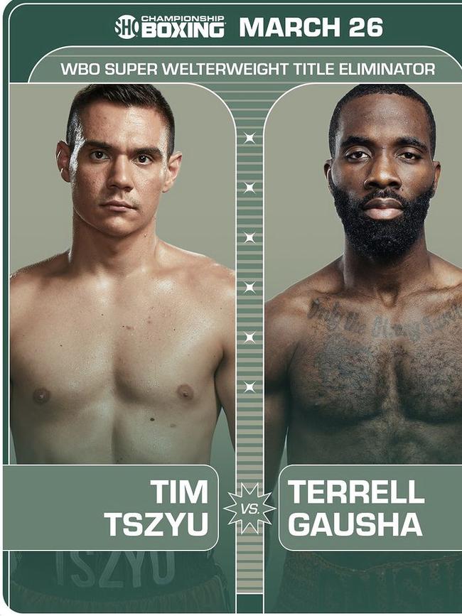 Tim Tszyu fights American Terrell Gausha on March 26 in a world title elimination battle.