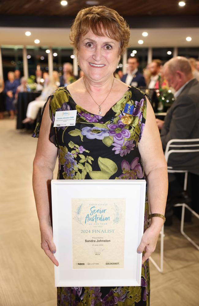 Sandra Johnston at the Gold Coast Australian of the Year Awards 2024 at Skypoint Q1 for Gold Coast at Large. Picture, Portia Large.