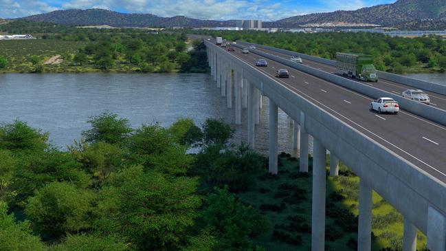 Rockhampton Ring Road – New Fitzroy River bridge. PIC: TMR