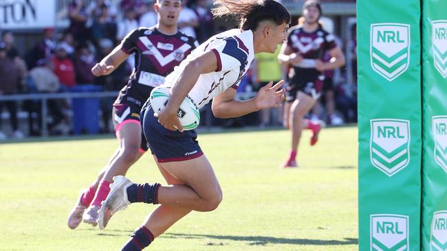 Ipswich SHS’s Caleb Jackson scoring last season. Picture: Liam Kidston.