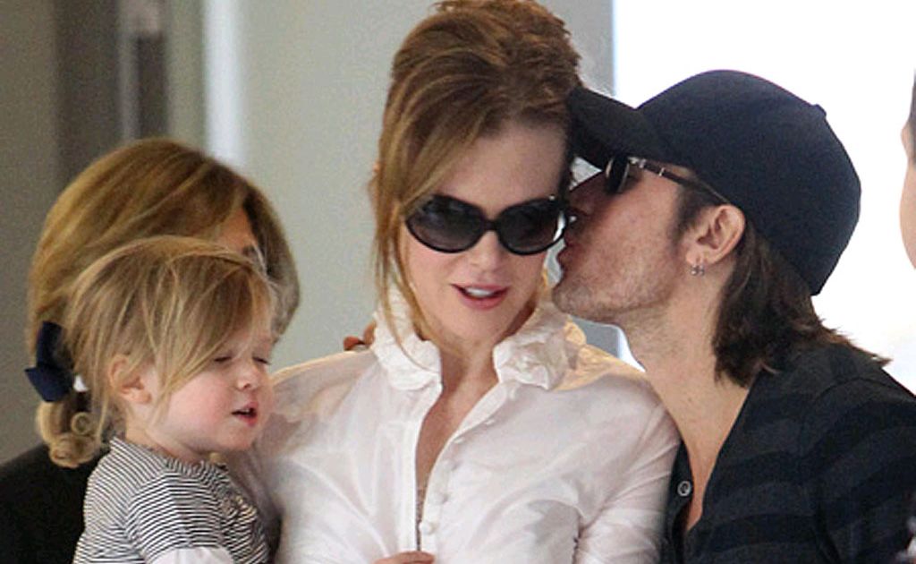 Nicole Kidman, Keith Urban and Sunday Rose. Picture: Bang ShowBiz