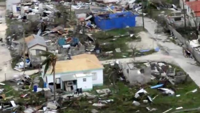 The destruction of Barbuda seen from above via local news outlet ABS TV/Radio. Picture: ABS TV/Radio/Facebook