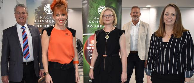 Mackay Community Foundation board members Greg Williamson, Jody Euler, Nick Bennett, and Adrienne Rourke with chair Frances Easton (centre). Picture: Heidi Petith