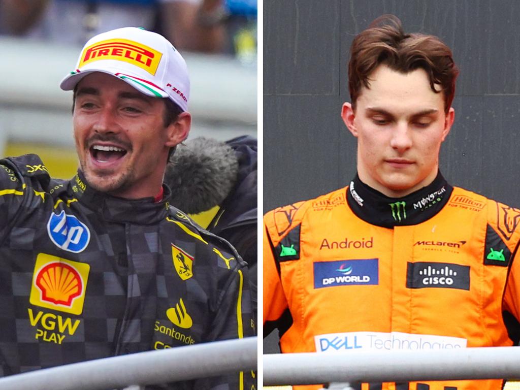 Oscar Piastri and Charles Leclerc