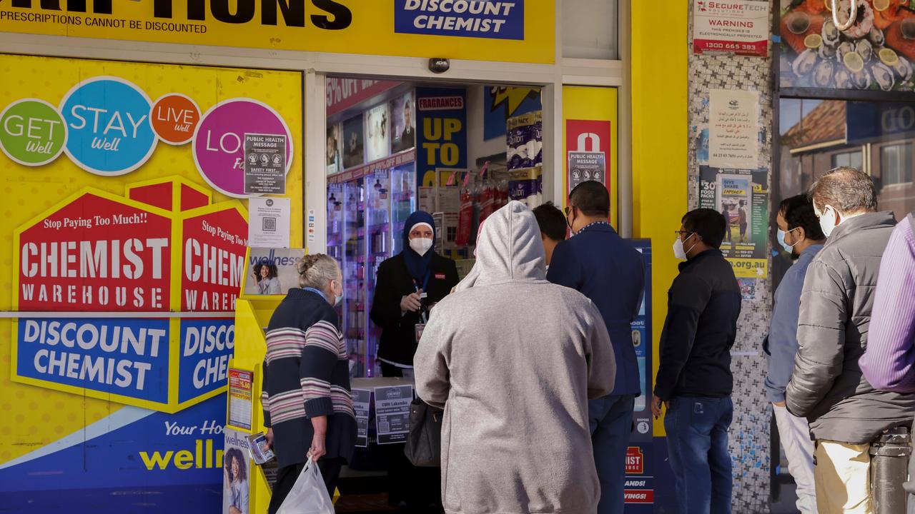 The Delta variant is still spreading throughout Sydney via essential workers and shops like pharmacies. Picture: Jenny Evans/Getty Images