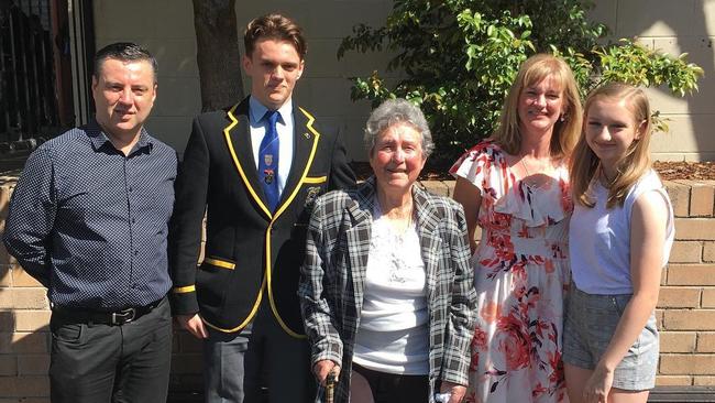 Anthony, Jesse, Kristine and Winona Langford during Jesse’s graduation from Marist College North Shore last year. Source: Instagram