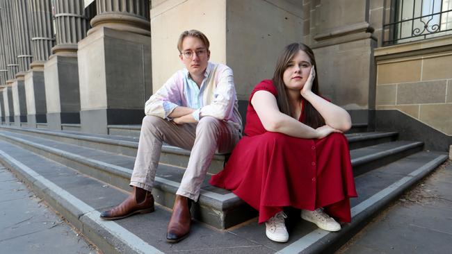 Chris Dekker, QUT campus coordinator with Renee Gorman, the National Manager of Generation Liberty. Picture: David Geraghty