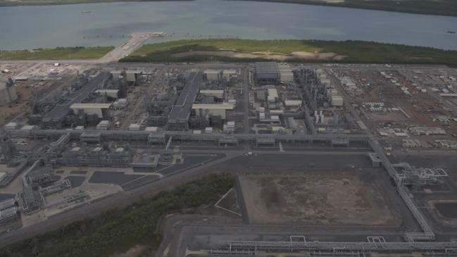  An aerial view of the Inpex facility at Blaydin Point in Darwin. Video: Michael FranchiNtAerials