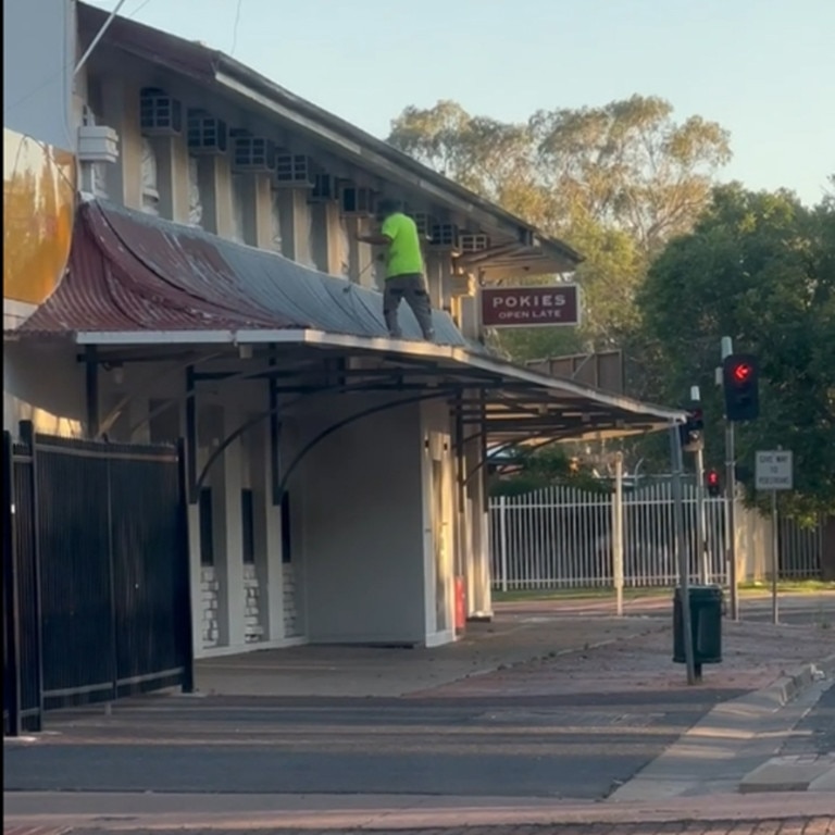 An alleged workplace beach in Alice Springs in September.