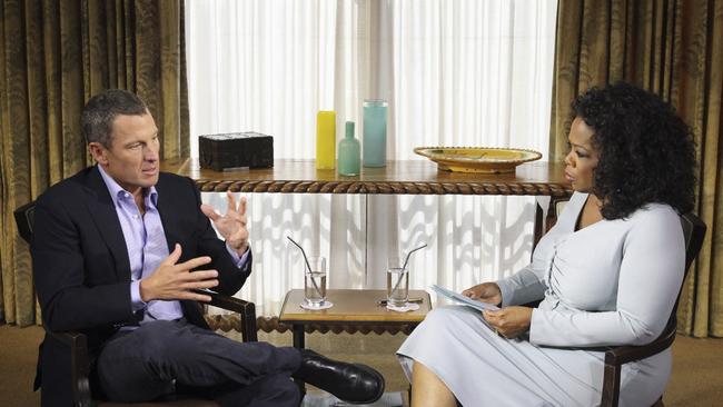 Armstrong admitted to the doping in an 2013 interview with Oprah. (AP Photo/Courtesy of Harpo Studios, Inc., George Burns, File) Pic. Ap