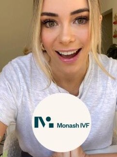 Smyth promoting Monash IVF on social media.