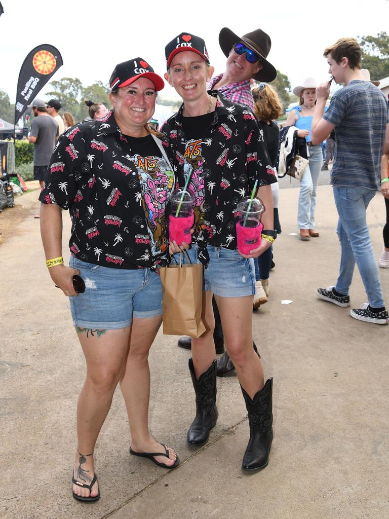 Megan Ashcroft (left) and Vanessa Midgley. Meatstock Festival, Toowoomba showgrounds. April 2022