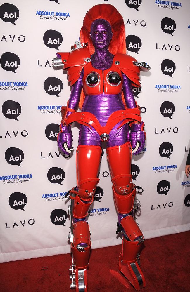 Lucky she had a lot of practice walking in heels. Picture: Bryan Bedder/Getty