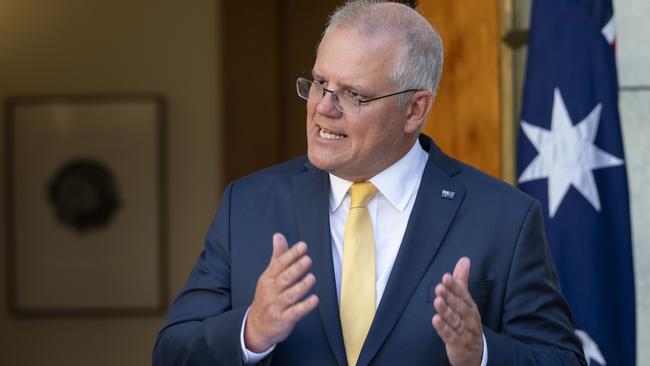 ‘Top priority’.... Prime Minister Scott Morrison today. Picture: NCA NewsWire / Martin Ollman