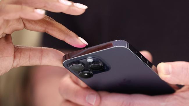 Apple said on Sunday output at an iPhone 14 Pro assembly plant in Zhengzhou, China has been hit hard by Covid-19 restrictions, which will delay shipments. Picture: Justin Sullivan / Getty Images North America / AFP