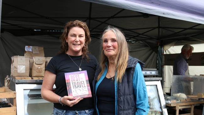 Farm Gate market founder and owner Madi Peattie and Elgaars Farm Antonia Gretschmann with the Lonely Planet 2025 Best In Travel with the market named in the best 10 markets in the world list. Picture: Elise Kaine