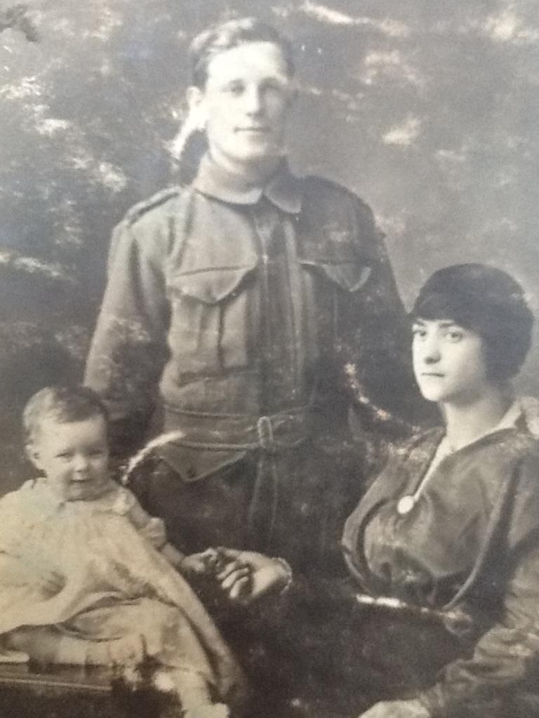 “Private Fred Snowdon of 1st/17th Battalion, with his wife Alice and daughter Lillian. Missing in action but later found and reunited.” Picture: Supplied by granddaughter Marilyn Fox