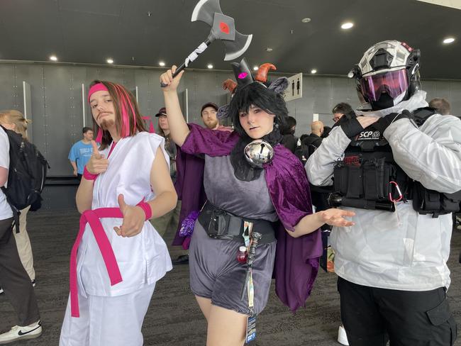 Atlas Lamant, Cyzoc and Knis at the 2024 PAX Aus Convention at the Melbourne Convention and Exhibition Centre. Picture: Himangi Singh