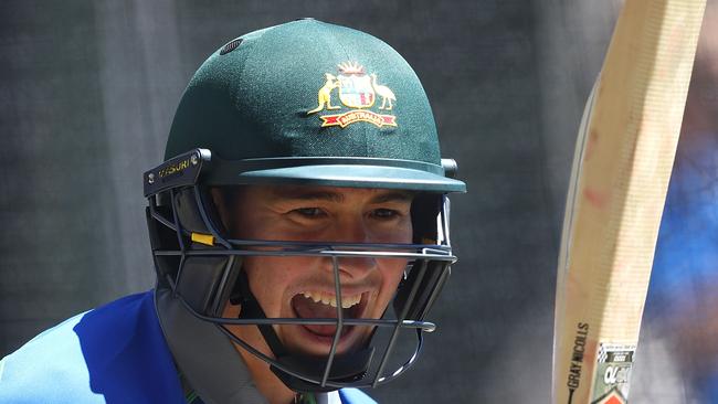 ADELAIDE, AUSTRALIA - NOVEMBER 23: Matt Renshaw of Australia bats during an Australian nets session at Adelaide Oval on November 23, 2016 in Adelaide, Australia. (Photo by Ryan Pierse/Getty Images)