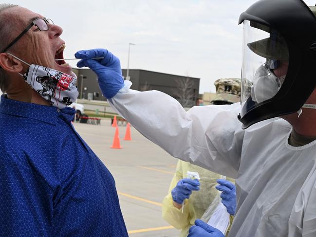 A COVID test in the US. Picture: AFP