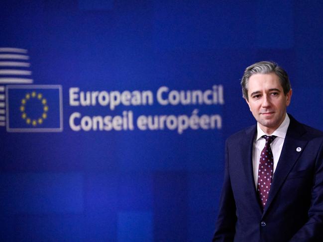 Ireland's Prime Minister Simon Harris arrives prior to the European Council meeting at the EU headquarters in Brussels on December 19, 2024. (Photo by JOHN THYS / AFP)