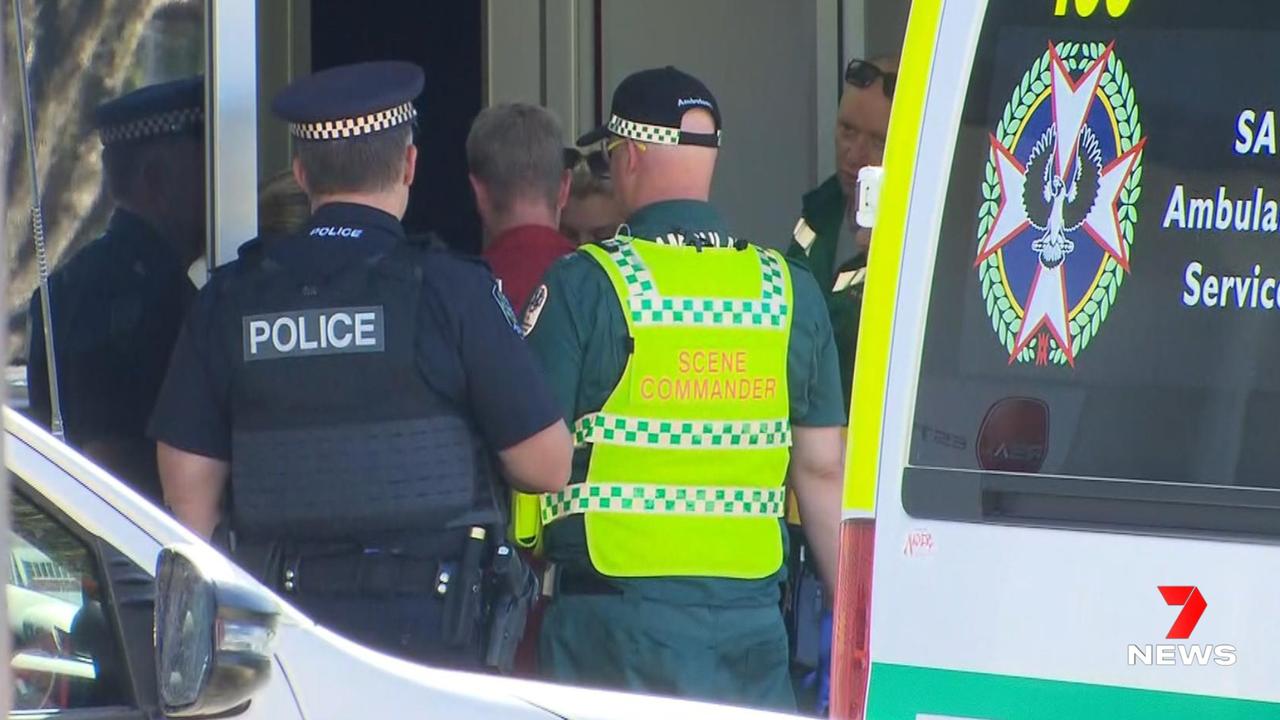 A woman is dead and another injured – and a suspect in custody. Picture: 7NEWS